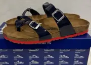 Birkenstock Mayari Dress Blue Patent Birko-flor NEW!!! Size 41 Narrow Fit