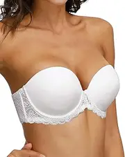 [HWDI] Strapless Clear Back Bra for Backless Wedding Dress Convertible Halter Top Bras with Transparent Invisible Strap