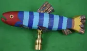 "Hand-Painted Fish Decoy Finial"