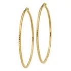 Designs by Nathan | 14k Yellow Gold Diamond-cut Round Tube Hoop Earrings