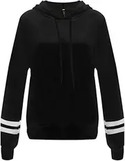 [Girls Hoodies] Women's Hoodies, Fashion Stripe Long Sleeved Pullover, Casual Sports Sweater for Girls