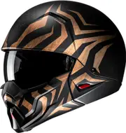 HJC i20 Thorn Jet Helmet, black-gold, Size L for Men Black Gold