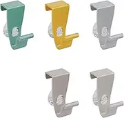 New Talent Over Cabinet Door Hooks with Suction Cup Set of 5pcs, Kitchen, Towel, Organizer, Bathroom