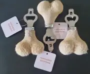 3 X Kangaroo scrotum bottle opener
