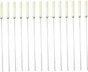 Milisten 25Pcs Stainless Steel BBQ Skewers with Handle Sturdy and Rustproof Barbecue Needles for Easy Grilling of Meat and Vegetables BBQ Cooking Tool