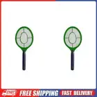 Bug Zapper Racket Electric Fly Swatter Handheld Battery Powered Zapper (Green)