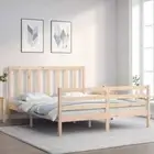 Bed Frame without Mattress 150x200 cm Solid Wood Pine vidaXL