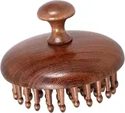 EXAOMBLE Handheld Wooden Hair Comb for Scalp Massage Natural Wooden Scalp Massager Brush Gentle Hair Unisex Design for All Hair Aesthetic and Comfortable Grip