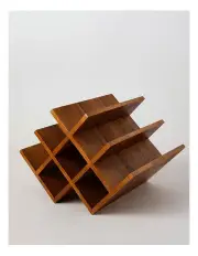 [The Cooks Collective] Acacia Wood Wine Rack in Brown