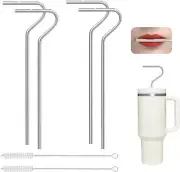 Anti Wrinkle Straw,4 Pack Reusable Anti Wrinkle Drinking Straw Curved