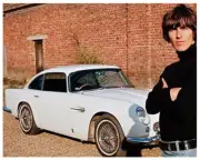 GEORGE HARRISON & ASTON MARTIN DB5 - 4"X5" PHOTOGRAPH