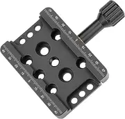 [Yueoct] Telescope Dovetail Saddle Clamp Mount Base for Vixen Style Dovetail Plate Bar, with M6 M8 Countersunk Bores for Astronomical OTA Equatorial Head Tripod Adapter, Support Drop-in Mounting