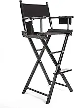 La Bella Folding Tall Chair Beench Wood Humor Movie Director 76cm - Beech Wood Black