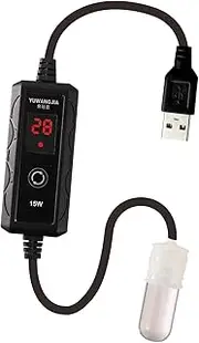 [ShengQuanHao] Aquarium Heater, Immersion Thermostat Heater for 3L / 4L Aquariums, Saltwater and Freshwater, 15W