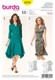 B95 BURDA 6574: DRESS SIZE 10-20 SEWING PATTERN