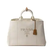 [Prada] Prada Logo-embroidered Tote Bag ONE SIZE NEUTRALS