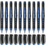 Stabilo Black Rollerball Pens Medium (Blue) [Box 10]