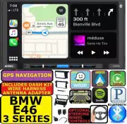 BMW E46 NAVIGATION BLUETOOTH APPLE CARPLAY ANDROID AUTO USB SD CAR RADIO STEREO (for: BMW)