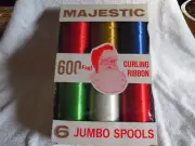 Vintage Kresge Majestic Christmas Curling Ribbon-UNUSED in Box-Great Graphics!
