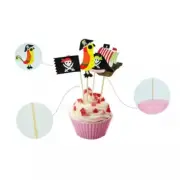 20x Pirate Theme Skull Crossbones Food Cake Birthday Platter Topper Pick Set AU