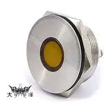 28MM 不鏽鋼金屬平面指示燈 DC12V / S28044-12 大洋國際電子