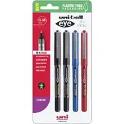 Uni-Ball Eye Rollerball Pen 0.38mm Assorted 4 Pack
