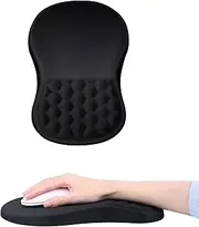 DTOTSFCZF Ergonomic Mouse Pad with Wrist Rest Support Office for Keyboard and Mouse（Black）