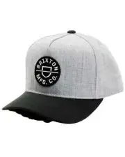 Brixton Crest MP Snapback - Heather Grey