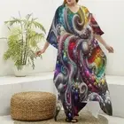 Psychedelic Caftan Kaftan Dress Festival Goddess New Age Fractal Rave Trippy