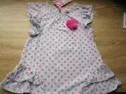 Girls Pumpkin Patch flutter sleeve top with pom pom trim Size 6
