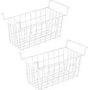 Orgneas 17.5 Inch Freezer Organizer Bins for Chest Freezer Refrigerator Basket Storage Rack Bins Deep Freezer Metal Wire Baskets 2Packs