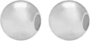 [Adabele] Sterling Silver Seamless Smooth Spacer Metal Beads for Earrings Bracelet Necklace Anklet Keychain Jewelry Craft Making Supplies, Silver, Silver, 6mm