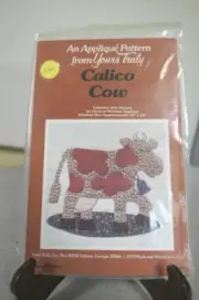 NEW 1979 Yours Truly Machine/Hand Applique Pattern "Calico Cow" #3013 USA Made