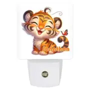Baby Tiger LED Dusk to Dawn Personalized Night Light, Nursery, Kids Room Deco...