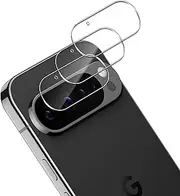 TUTUO [3 Pack Compatible with Google Pixel 9 Pro Camera Lens Protector Tempered Glass, Anti-Scratch, No Bubbles, 9H Hardness, HD Easy Installation Camera Screen Protector Film