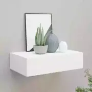 Wall-mounted Drawer Shelf White 40x23.5x10 cm MDF