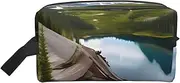 [FSCEV] Glacier National Park Storage Bag Toiletry Bag Travel Bag Cute Cosmetic Bag Makeup Accessories, White, One Size