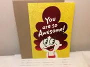 RSVP HAPPY BIRTHDAY GREETING CARD New w/envelope "You are so awesome!...."