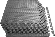 Puzzle Exercise Floor Mat, EVA Interlocking Foam Tiles Exercise Equipment Mat with Border for Home Gym Flooring Exercise Workouts