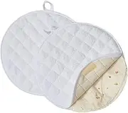 Lifaith Tortilla Server & Pancake Keeper - 2-Pack 10” Microwavable Bag for Food, Tortilla Warmer - Natural High Density Fabric with Sealing Design, Keeps Food Warm & Soft (White)