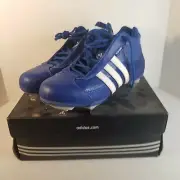 Adidas Excelsior 3/4 Metal Spike Baseball Cleats Blue/White Size 7 Model: 538307