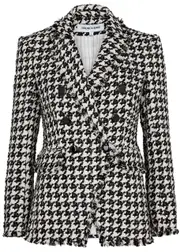Veronica Beard Miller Dickey Tweed Blazer - Black - 2 (UK6 / XS) 2 (UK6 / XS)