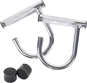 ZUKAM Metal Resistance Band Handles Heavy Duty Industrial Grade Steel Knurled Surface Handles for Elastic Band Workouts (Chrome)