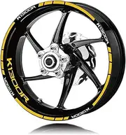 Stickers for K1300R K1300 R Motorcycle Hub Stickers Waterproof Reflective Rim Stickers Logo Reflective Stripe Decals (Color : Gold)