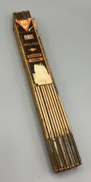 Vintage Mellosa Max #459-10 Wood Folding Zig-Zag Ruler Metric Two Meter Stick