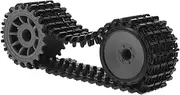1 Set Replacement Tank Tracks for Crawler Robot Robot Tank Wheels for Projects Realistic Model Building Blocks Excellent Traction and Stability Black