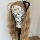Women Frontal T Lace Wigs Natural Heat Resistant Hair Long Wavy Honey blonde