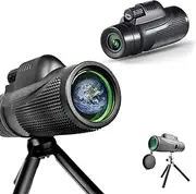 Telescope Monocular Telescope with Night Vision, Protable Spotting Scopes with Smartphone Holder and Tripod for Birdwatching,Monocular Telescope 40X60 Little Surprise