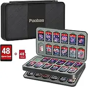 Paobas 48 Slot Game Card Case for Nintendo Switch Game Cards and Mirco SD Memory Cards, Portable Switch Lite/OLED Game Memory Card Storage Holder