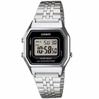 在飛比找PChome24h購物優惠-CASIO 復古數字型電子系列錶款-黑面-LA680WA-1